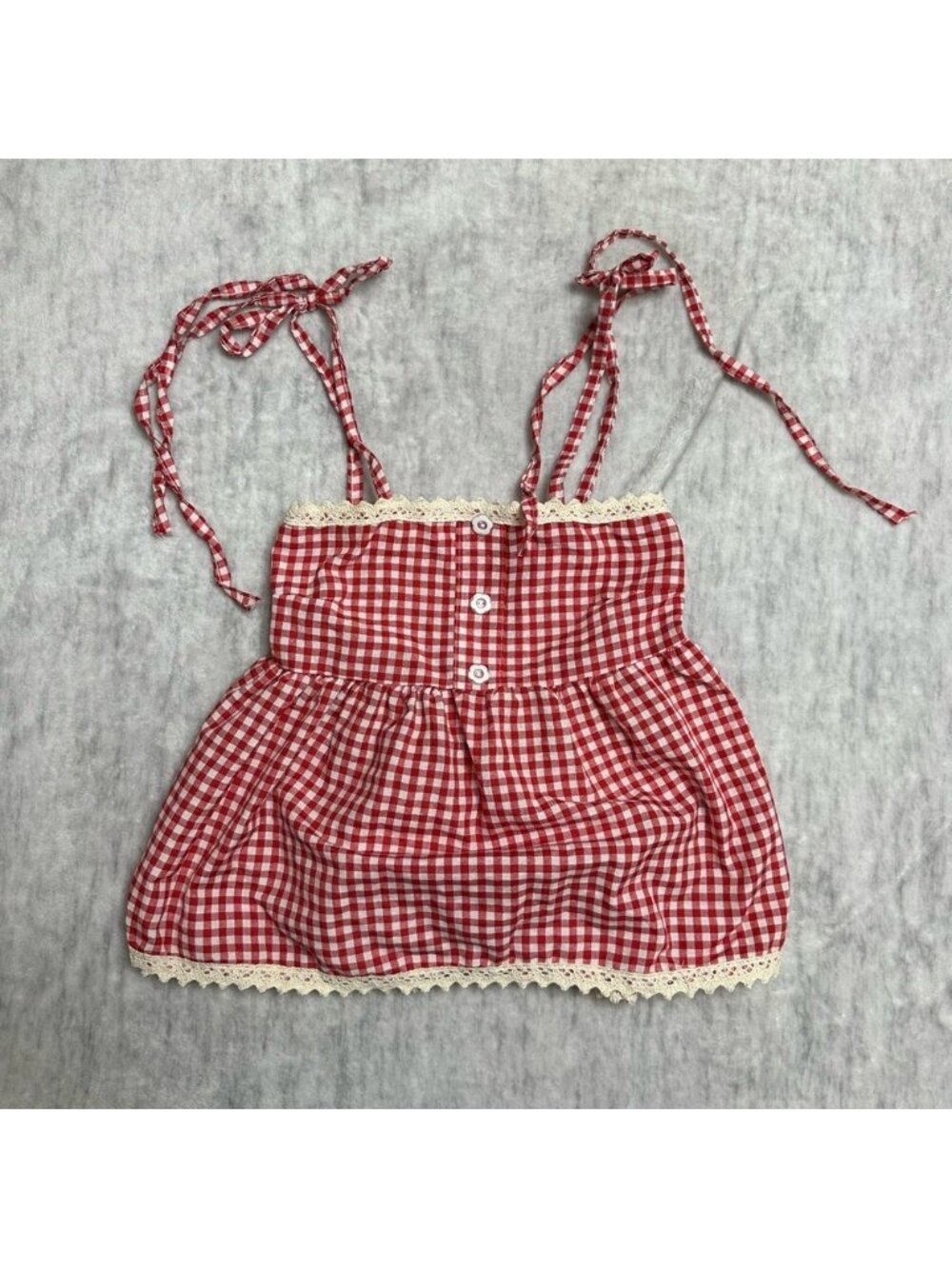 Gingham Tank - Red